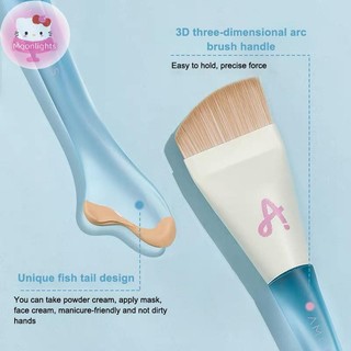 Bộ cọ siêu mỏng trang điểm Moonlights Cọ nền với miếng bọt biển không dấu vết Soft Puff Angled Cọ trang điểm Công cụ làm đẹp EN