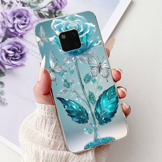 Dành Cho Huawei Mate 20 Pro Vỏ LYA-L09 LYA-L29 Ốp điện thoại Mới Phong Cách Bướm Hoa Mềm Silicon Ốp điện thoại Cho Huawei Mate 20 Ốp điện thoại