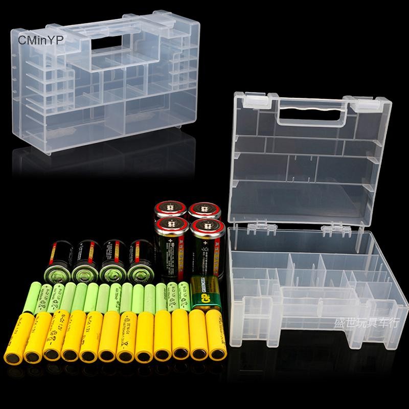 CMinYP Hộp Đựng Pin Nhựa Hộp Bảo Quản Người Tổ Chức Cho AA AAA C D 9V Pin Glory