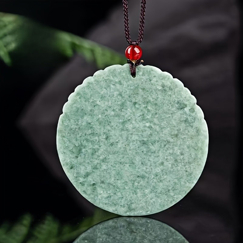 Đá tự nhiên hạt đậu rỗng nhân tạo mặt dây chuyền nam nữ - Quà tặng may mắn cho ngày lễ