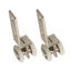 Khối ròng rọc vòng bi AMBU 2 chiếc, Ròng rọc cửa trượt bằng kim loại 40x19mm 60x19mm, Im lặng mượt mà bền bỉ với hai bánh xe nhựa Phụ kiện rèm bánh xe