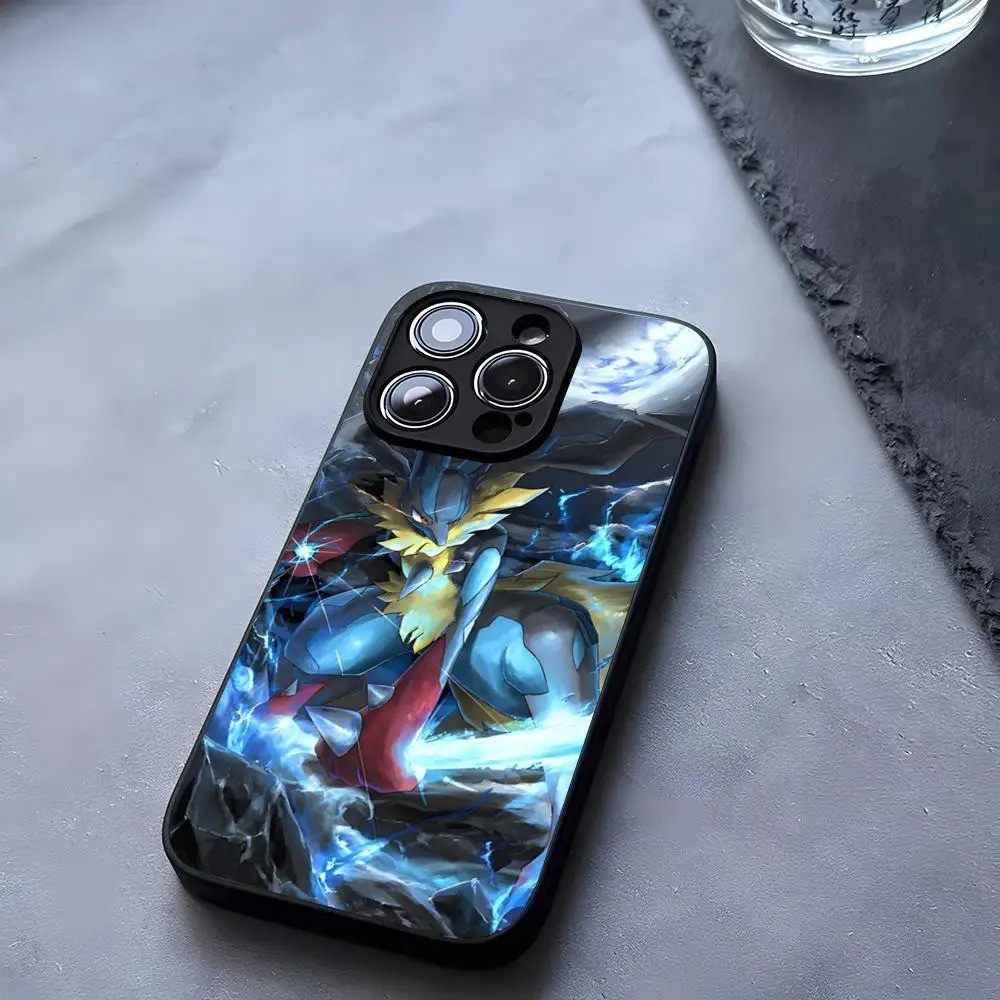 Ốp Điện Thoại BK-2 Lucario Kính Cường Lực Cho iPhone 13 14 12 17.35 11 Pro XS Max Plus Mini X XR 8 7 6s SE2020 Coque