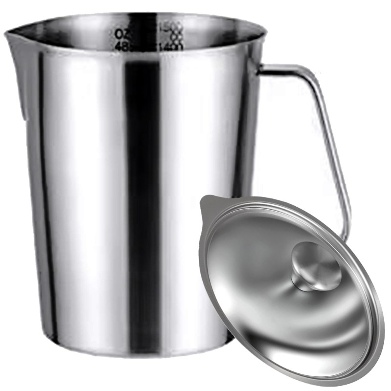 Bình đo thiết yếu PPY Cafes có nắp khóa 500ml 1000ml 1500ml 2000ml Tùy chọn Thép không gỉ Materia