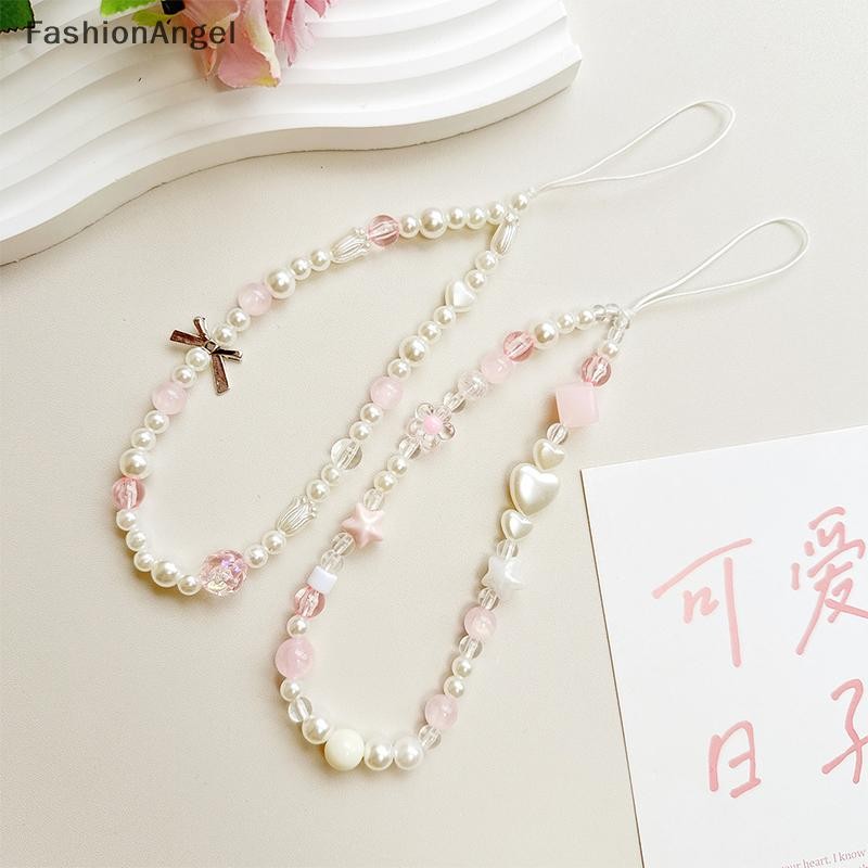 FashionAngel Ngọc Trai Tình Yêu Mặt Dây Chuyền Móc Khóa Đính Hạt Dây Điện Thoại Trang Trí Phụ Kiện Quà Tặng Ngăn Ngừa Mất Điện Thoại Di Động Dây VN