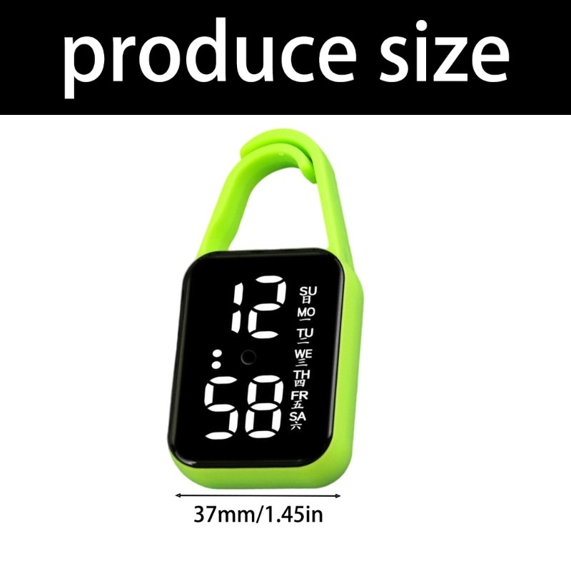 Đồng hồ bỏ túi VIC Móc khóa Đồng hồ kỹ thuật số cảm ứng chống nước Dễ đọc cho học sinh