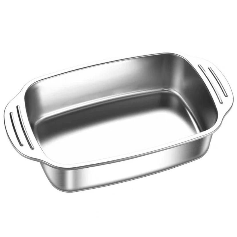Nồi Inox 304 có Nặp Đậy cao cấp Dài 41 cm và cao 8cm Nồi inox đa năng om cá nấu lẩu dùng cho mọi loại bếp BB-225