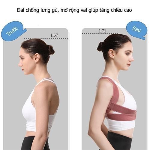 Đai Chống Lưng Gù Nam Nữ , Đai Nâng Ngực Nữ Có Nẹp Chỉnh Cột Sống ZX-074