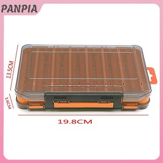 PANPIA-Fing Giải Quyết Hộp 14 Ngăn Phụ Kiện Câu Cá Mồi Móc Bảo Quản Hộp Đựng Dụng Cụ Câu Cá Hai Mặt Hộp Tổ Chức