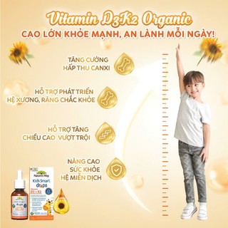 Vitamin D3K2 Thế Hệ Mới ORGANIC Nature’s Way Cho Bé chai 11ml