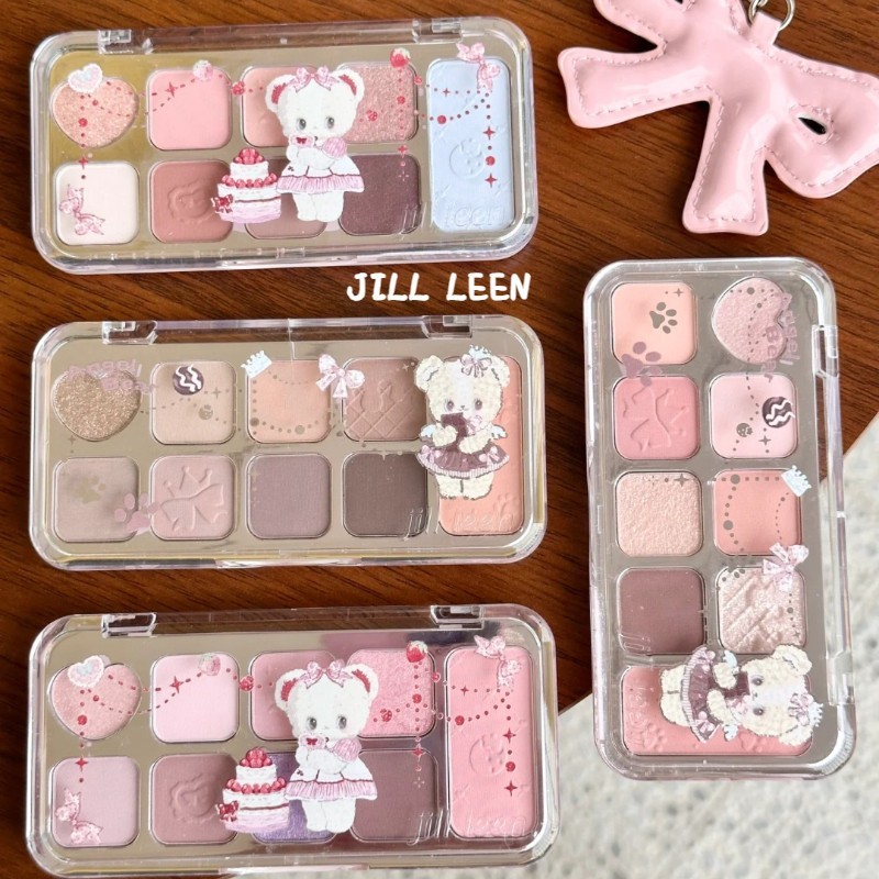 Bảng Phấn Mắt JILL LEEN 9 Ô Màu Crystal Fairy Eyes Lấp Lánh Nhũ Mịn Bền Màu Lâu Trôi