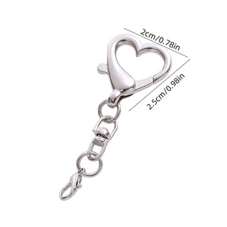 Jay Chic Trái Tim Móc Khóa Mặt Dây Chuyền Khóa Lò Xo Khóa Móc Chìa Khóa Phụ Kiện