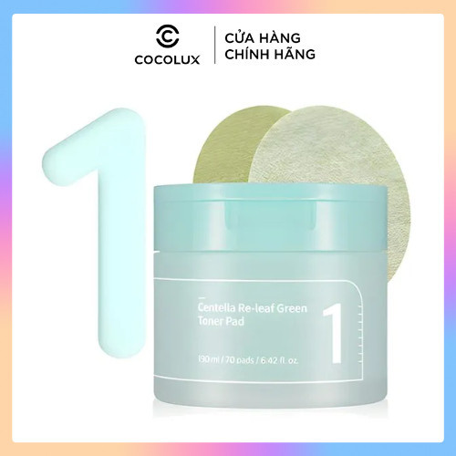 Nước Hoa Hồng Dạng Miếng Làm Dịu Da Numbuzin Centella Re-Leaf Green Toner Pad No.1 (190ml / 70 Pads)