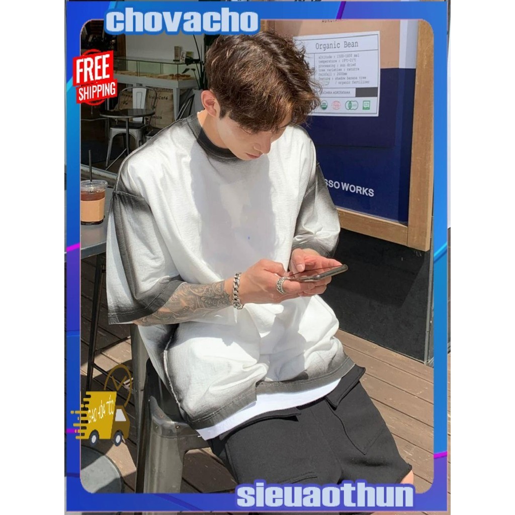 Áo thun Stee Cổ tròn SPAINT BASIC ICVCVNI Unisex
