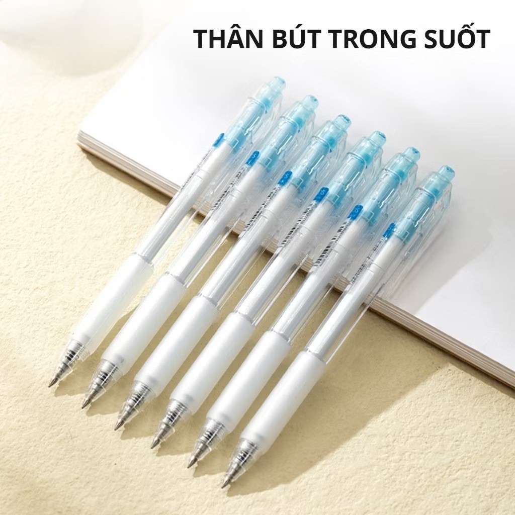 Bút Gel, Bút Bi Nước Mực Xanh EG057 Mực Gel Trơn Tru Nhanh Khô Cho Học Sinh Sinh Viên