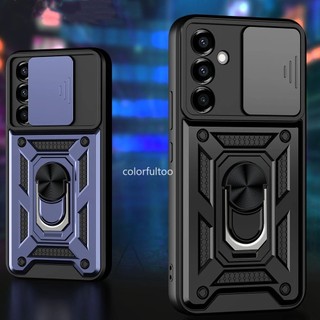 Vỏ Giáp Chống Sốc Cho Samsung Galaxy A07 A17 A27 A37 A57 A56 A36 A26 A16 SamsungA17 4G 5G Trượt Mặt Sau Ống Kính Máy Ảnh Bảo Vệ Toàn Diện Vòng Đứng Vỏ Điện Thoại