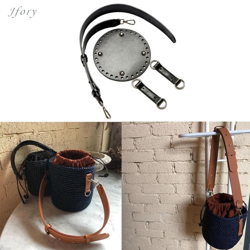 Jfory 1 Bộ Túi Đan Da PU Đáy Túi Dây Đeo Vai Làm Đồ Dùng