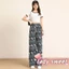Quần ống rộng nữ Vintage in hình con voi co giãn dáng rộng Quần cạp cao