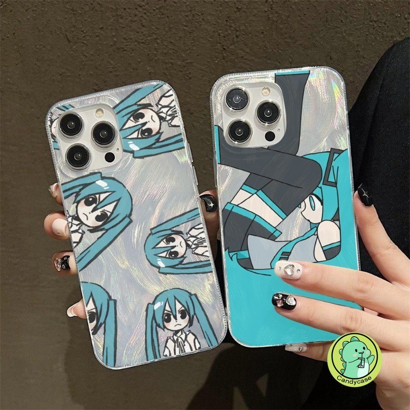 Vỏ Camlet Hatsune Miku Shine Cho Xiaomi Redmi K70 K60 K50 K40 Pro K70E K40S Note 13 12 11 10 Pro Plus 5G Vỏ Điện Thoại IMD Cứng Sang Trọng Anime Dễ Thương