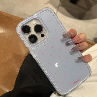 Túi khí chấm bi màu trơn sang trọng sang trọng Vỏ điện thoại chống rơi cho iPhone15 14 13 Pro Max Vỏ bảo vệ camera chống sốc Vỏ silicon mềm