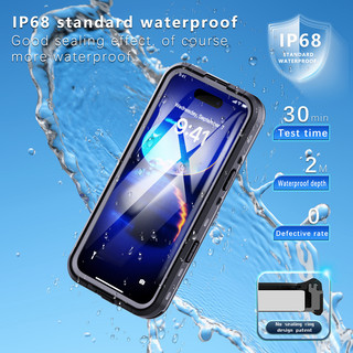 [Redpepper] IP68 Waterproof Magnetic Case For iPhone 16 15 14 13 Pro Max Plus Cover Diving Underwater Swim Outdoor Sports