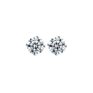 S925 Bạc 3mm4mm Zircon Bông Tai Thời Trang Đơn Giản Bông Tai Trang Sức Nam Nữ Sinh Quà Tặng