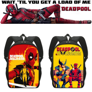 Ba lô Deadpool & Wolverine Học sinh Dung tích lớn Thoáng khí In nhẹ Hoạt hình Anime Túi đi học
