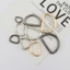 20 Cái / lốc Kim Loại Hình Chữ D Móc Khóa DIY Handmade Móc Khóa chéo Túi Phụ Kiện Dây Sắt Hình Chữ D Khóa Webbing Khóa Kim Loại Nhẫn Hình Chữ D