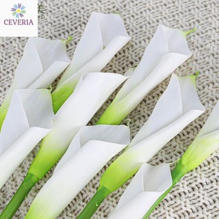 Cành hoa rum cuốn từ hoa cao su cao 50 cm, thân trắng không kèm lá chiều dài bông 10 cm