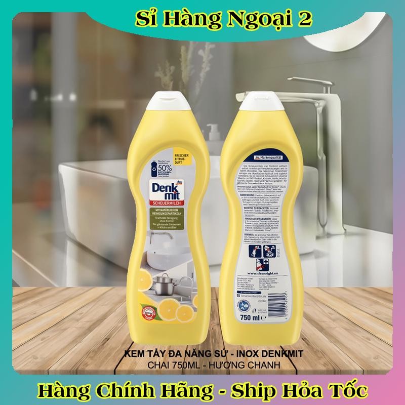 [DATE MỚI NHẤT] Tẩy rửa xoong nồi bồn rửa Denkmit 750ml tẩy inox sáng bóng - Hàng nội địa Đức