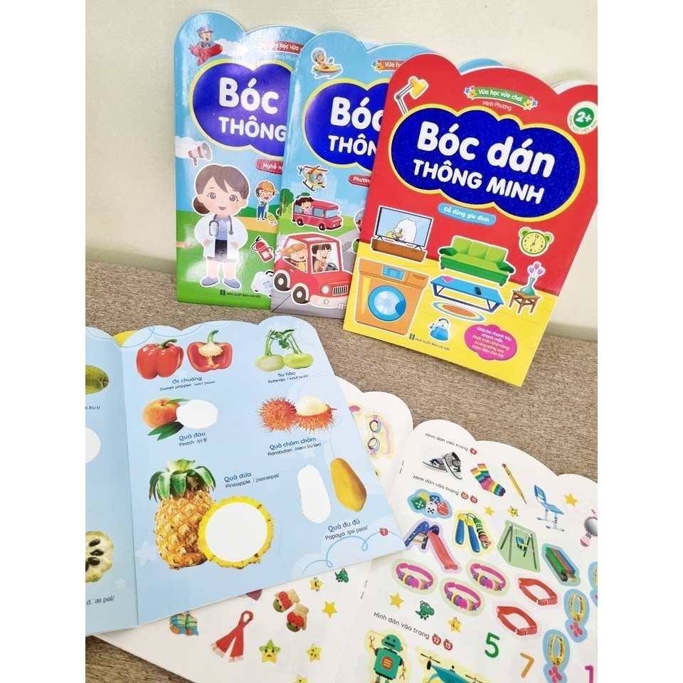 Ảnh sách - bóc dán thông minh song ngữ việt anh dành cho trẻ từ 2-6 tuổi (bộ 6 cuốn) - sticker Bóc Dán 4