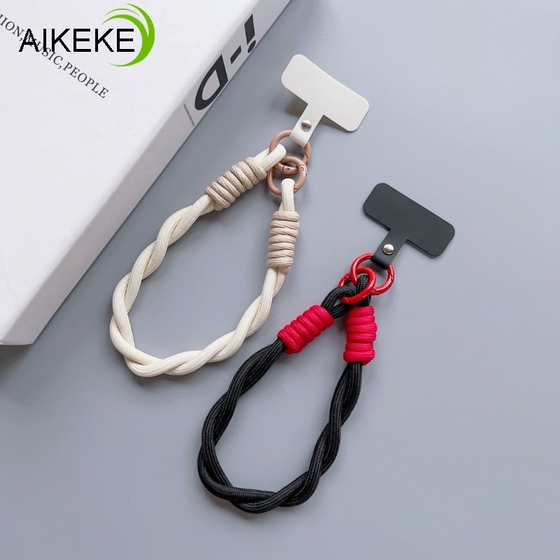 Phong Cách Hàn Quốc Đơn Giản Kinh Doanh Dây Buộc Thẻ ID Giá Đỡ Nylon Cổ Tay Bện Chống Mất Đa Năng Điện Thoại Di Động Dây Đeo