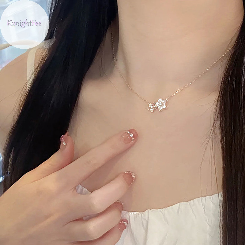 K2nightfee Thanh Lịch Tinh Tế Zircon Hoa Anh Đào Vòng Cổ Dành Cho Nữ Cô Gái Hoa Thời Trang Choker Vòng Cổ Trang Sức Dự Tiệc Phụ Kiện Quà Tặng VN