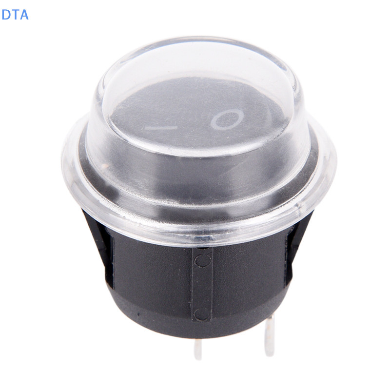 DTA 1Pc 2-PIN ON-OFF SPST Round Dot Car Auto Rocker Chuyển đổi + Vỏ chống nước PO