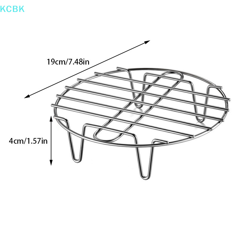 [Kc] Giá hấp dụng cụ nấu nướng bằng thép không gỉ Giá đỡ nồi nướng Airfryer Grill Phụ kiện thực phẩm Giá hấp nhà bếp [BK]