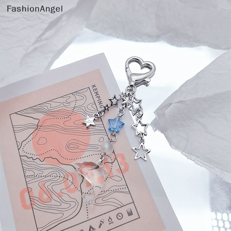 FashionAngel Năm Cánh Sao Biển Cá Heo Ngọc Trai Men Móc Khóa Đẹp Biển Bãi Biển Mặt Dây Để Làm Handmade Tự Làm Xe Dây Xích TH