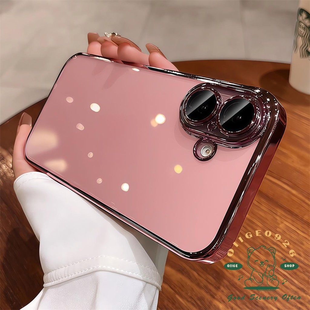 Ốp điện thoại mạ trong suốt iphone16 Pro Max 15 14 13 12 11 cho iPhone XR / XS vỏ mềm silicon TPU chống sốc