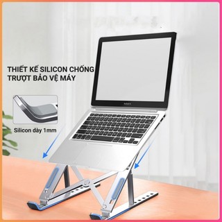 Giá đỡ LAPTOP, MACBOOK, IPAD bằng nhôm có thể điều chỉnh được độ cao, đế tản nhiệt kê laptop nhôm SUNND
