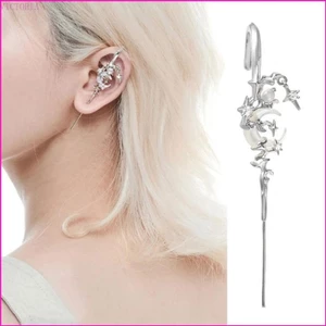 Vic Star Moon Bông Tai Kim Cương Auricles Loại Kẹp Tai Bông Tai Sáng Tạo Cho Nữ