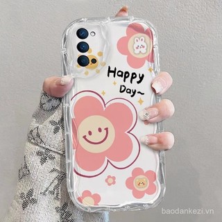 Ốp điện thoại trong suốt OPPO RENO 5 4 reno4 reno5 4G 5g Ốp mềm ốp điện thoại trong suốt hình hoa mèo lượn sóng cảm giác cao y6ig