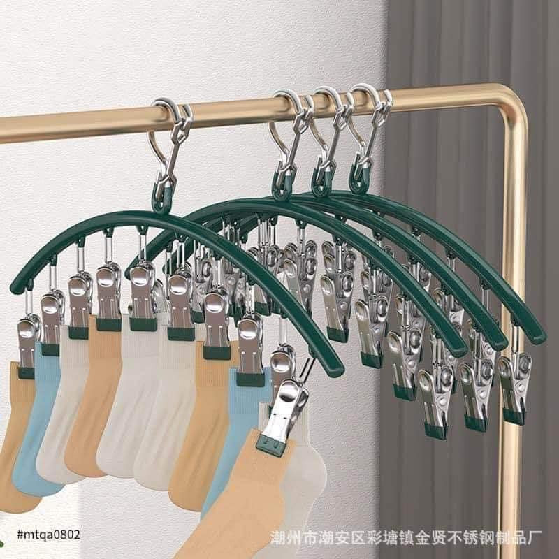 Móc phơi treo quần áo 10 kẹp tiết kiệm diện tích hót hít có hàng