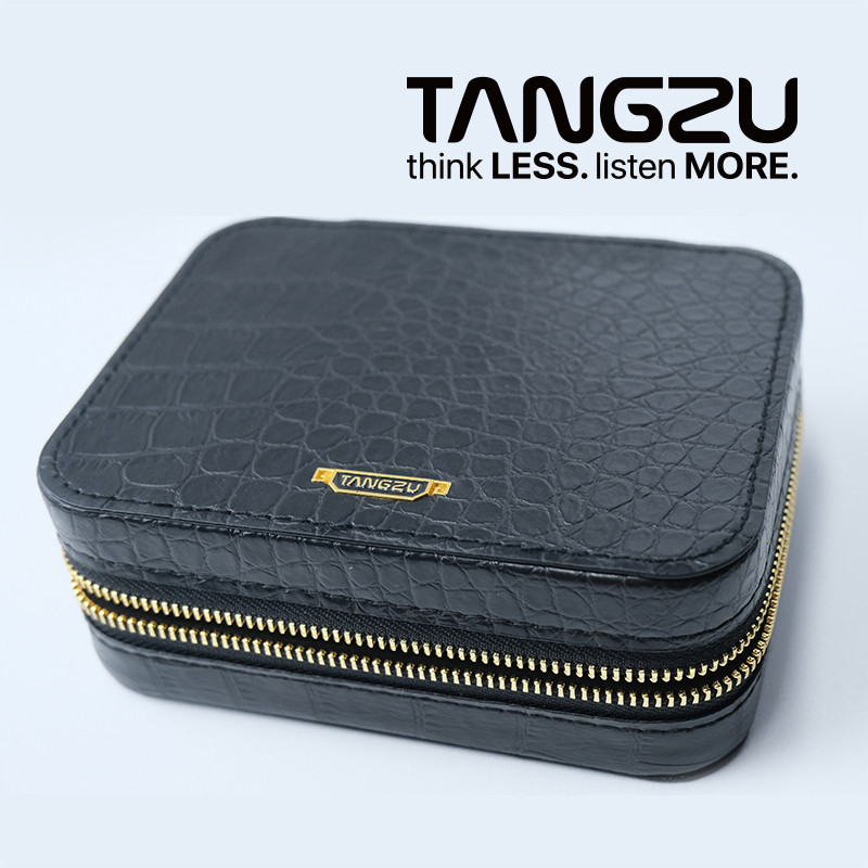 Tangzu Túi đựng tai nghe màu đen MAX HIFI Hộp đựng phụ kiện lưu trữ cho IEMs Bộ điều hợp âm thanh Đầu tai và cáp Bajie Xuânwu Cổng