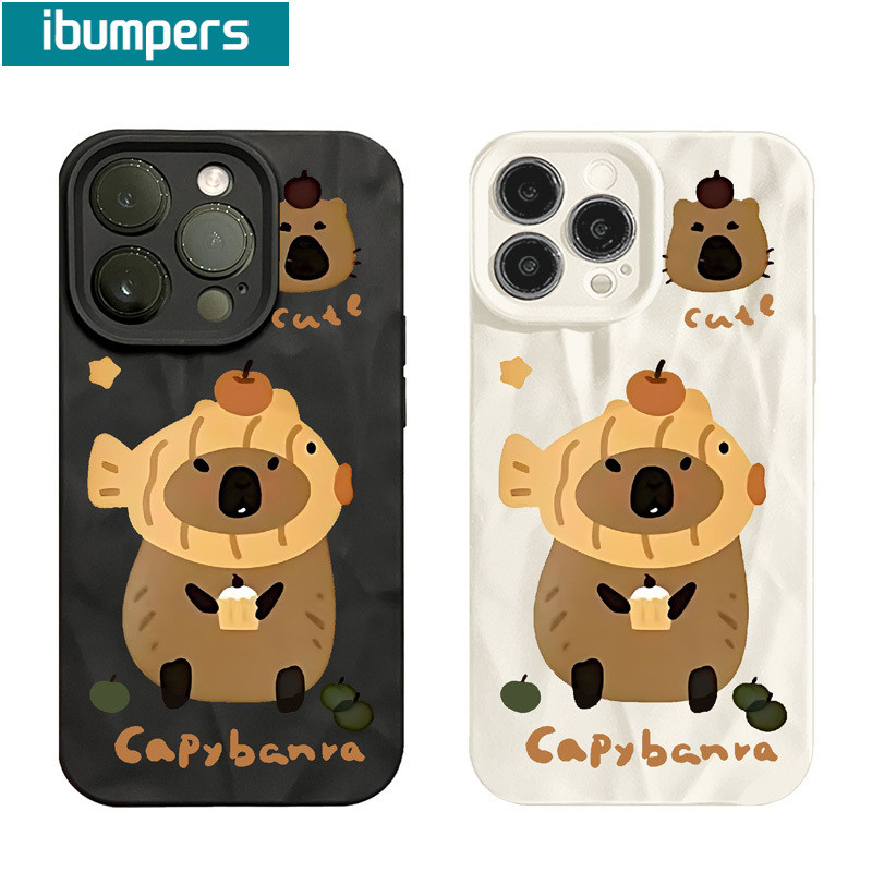ibumpers Ốp Lưng iPhone Xinh Cute Taiyaki Capybara In Hình Ốp Điện Thoại nhám Dày Dặn Silicon Mềm Chống Sốc Chống Bẩn Cho Iphone 15 14 12 13 11 Pro Max IP 7 8 Plus Iphon X XS XR