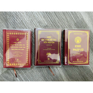 Sách - Combo Kinh Địa Tạng Bồ Tát Bổn Nguyện, Kinh Pháp Cú, Kinh Vô Lượng Thọ (khổ 7.5x10.5cm)