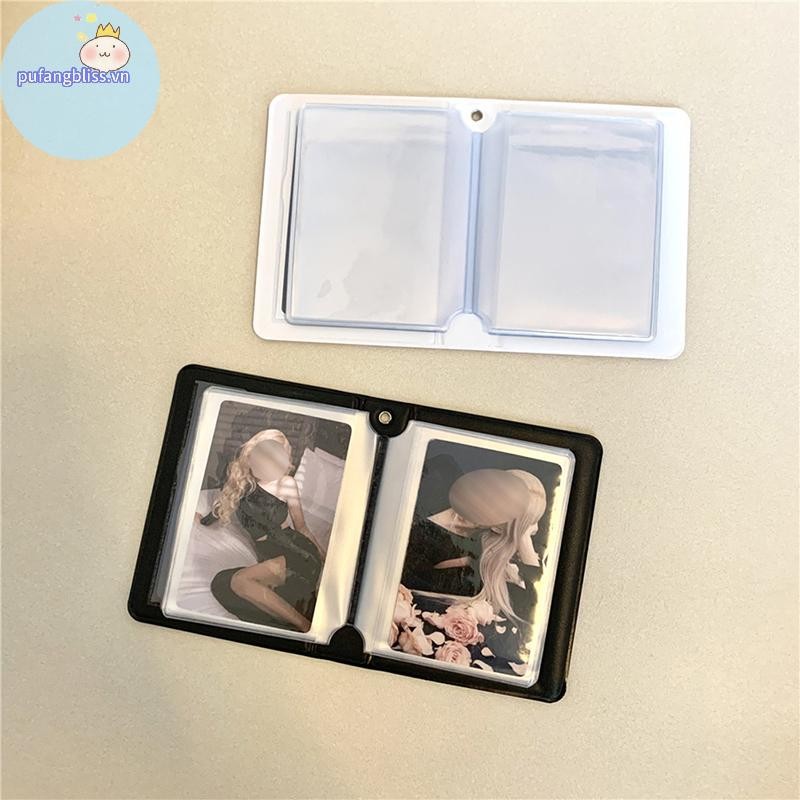Pufangbliss INS Hồng Đen Ren Kẻ Sọc Album Ảnh Kpop Hàn Quốc Thần Tượng Ngôi Sao Đuổi Theo Chất Kết Dính photocard Giá Đỡ 3 Inch Sưu Tập Sách Album VN