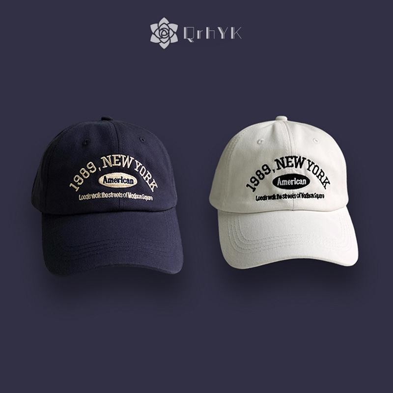 Qrhyk Có Thể Điều Chỉnh Bóng Chày Đôi Nam Nữ Hàn Quốc Hip Hop Thời Trang Mới Unisex Topi Mũ