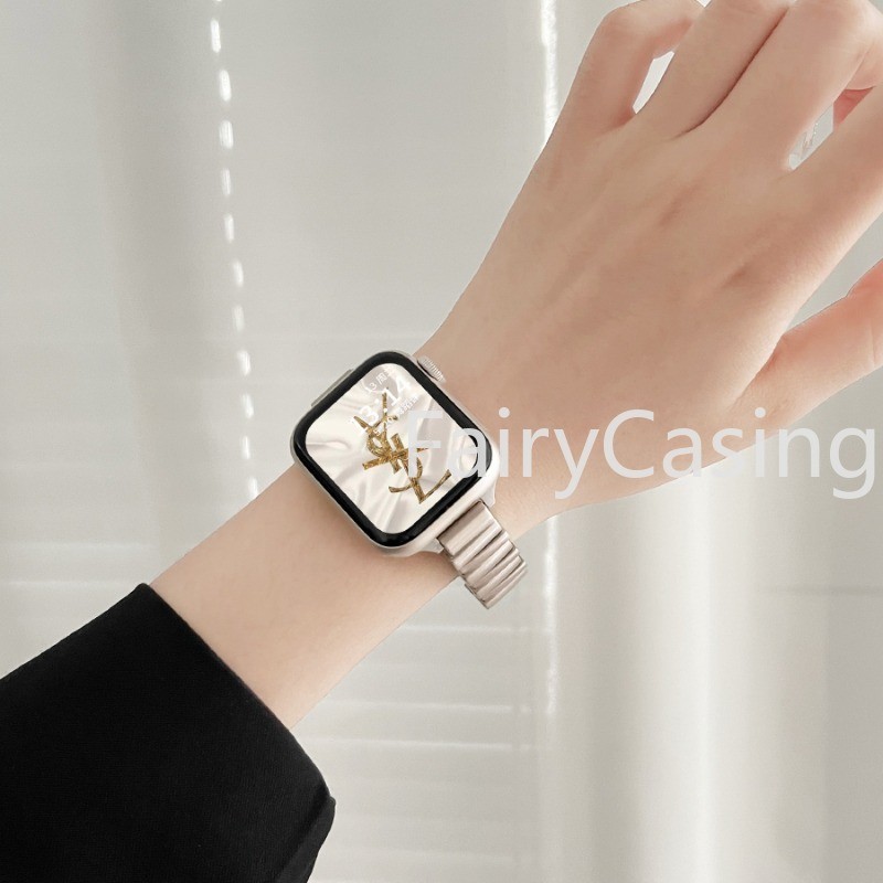 Dây đeo kim loại thời trang S11 cho Apple Watch 46mm 44mm 40mm 45mm 41mm Ultra 2 49mm 42mm 44 45 MM WatchS11 ban nhạc Vòng tay bằng thép không gỉ Iwatch Series 10 7 8 9 Se 4 5 6