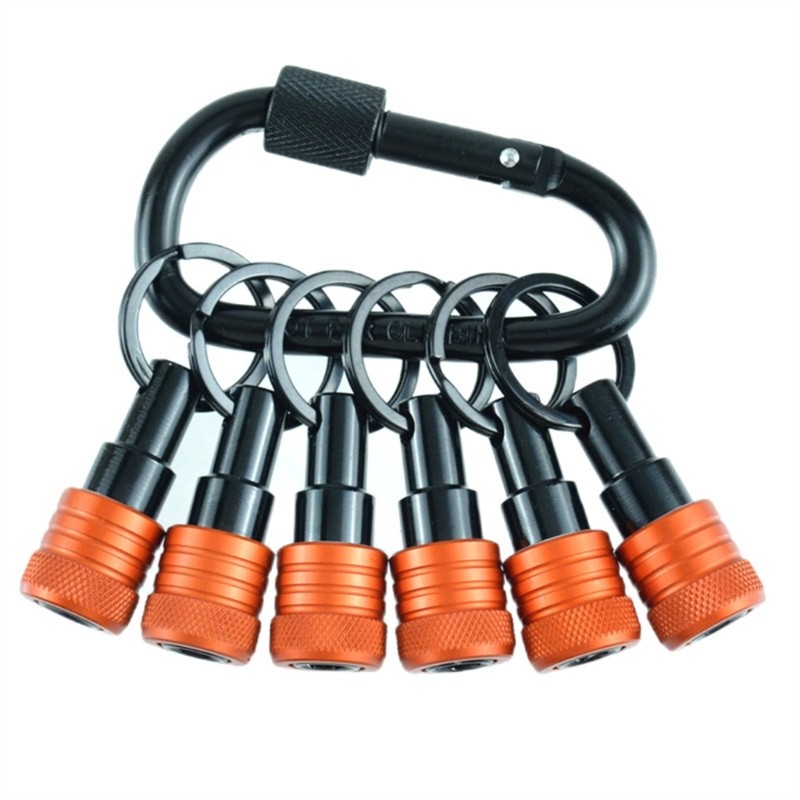 Pcf * 6 Cái 1 4inch Lục Giác Nhôm Tua Vít Bit Giá Đỡ Nối Dài Thanh Khoan Vít Adapter Thay Đổi Móc Khóa Portabl
