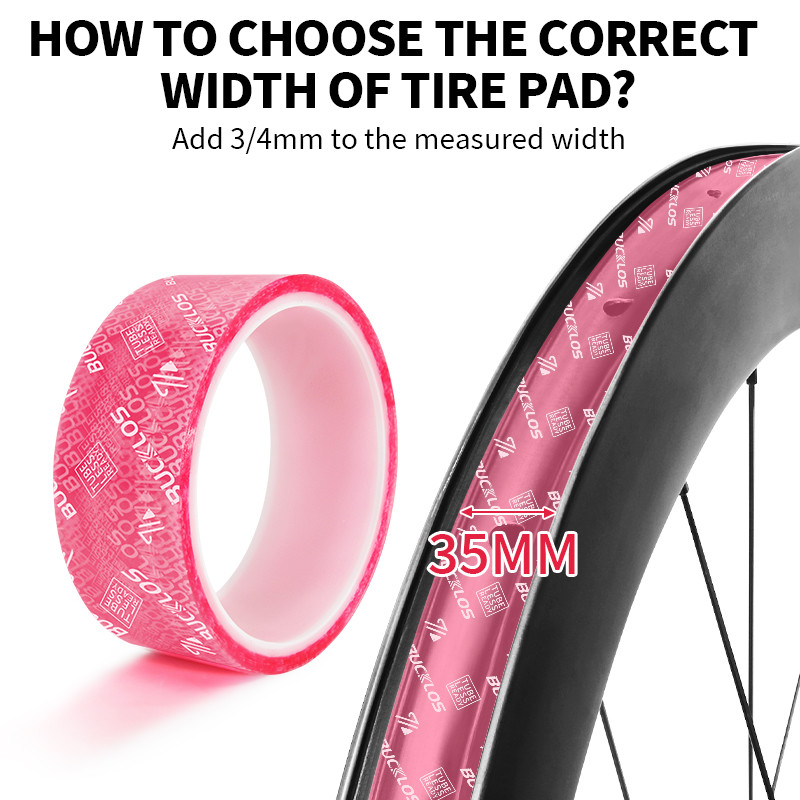 BUCKLOS MTB Xe Đạp Đường Bộ Không Ống Vành Băng Vành Xe Đạp Dải 10 Mét Cho 26 27.5 29 Inch 700c Chiều Rộng 17 19 21 23 25 28 30 32 35 Mm Phụ Kiện Đi Xe Đạp