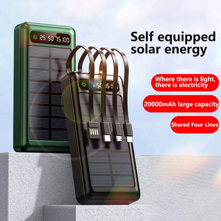 Ảnh 4 – Pin dự phòng năng lượng mặt trời 50000mAh tích hợp bên ngoài với đầu ra kép 4 dây USB ngân hàng điện ngoài trời