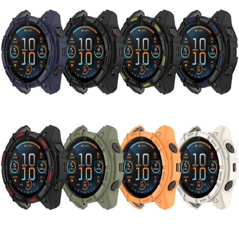 Garmin Fenix8 Silicon Sang Trọng TPU Mềm Chống Sốc Đồng Hồ Dành Cho Garmin Fenix 8 43mm 47mm 51mm Chống Vân Tay Chống Trầy Xước Đồng Hồ Thông Minh Vỏ Khung Bảo Vệ Cản